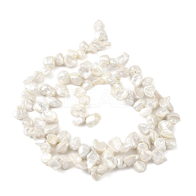 Natural Baroque Keshi Pearl Beads Strands PEAR-B004-07A-01B-1
