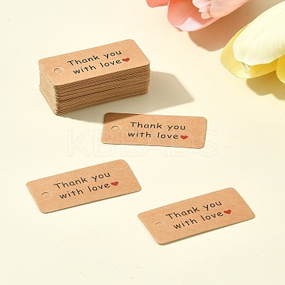 2 Sets 2 Styles Kraft Paper Word Printed Gift Tags CDIS-FS0001-20-1
