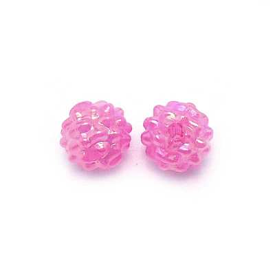 Opaque Acrylic Waxberry Beads OACR-CJC0006-01H-1