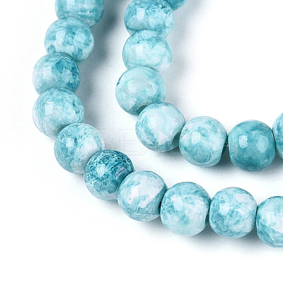 Baking Paint Glass Beads Strands X-DGLA-N016-4mm-08-1