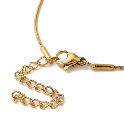 304 Stainless Steel Round Snake Chain Lariat Necklaces NJEW-Z048-01G-1
