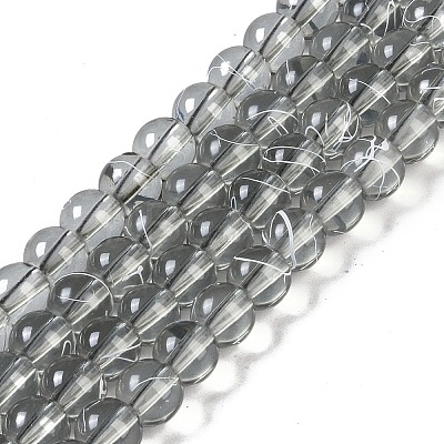 Drawbench Transparent Glass Beads Strands GLAD-Q012-8mm-09-1