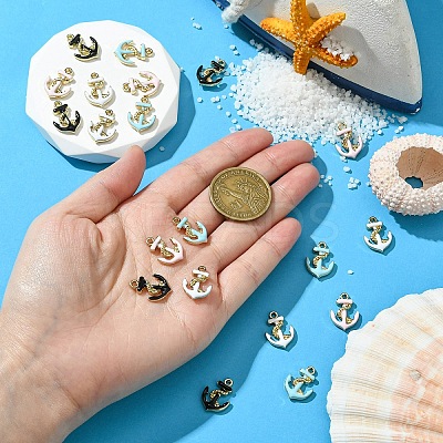 20Pcs 4 Colors Enamel Pendants ENAM-YW0005-33-1