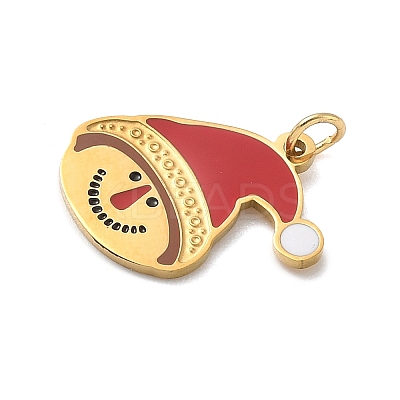 304 Stainless Steel Enamel Christmas Theme Pendants LS-STAS-Z164-01G-03-1