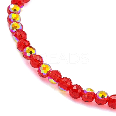 Rack Plating Brass and Glass Stretch Bracelets BJEW-B106-04G-04-1