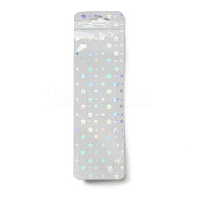 Rectangle Glitter Holographic Plastic Yin-yang Zip Top Gift Bags OPP-E004-01C-A02-1