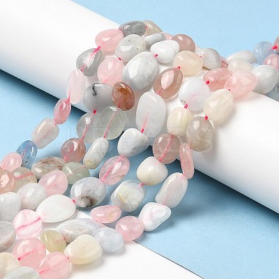 Natural Morganite Beads Strands G-O186-B-03-1
