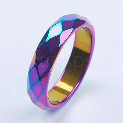 Non-magnetic Synthetic Hematite Rings RJEW-I051-01-A-1