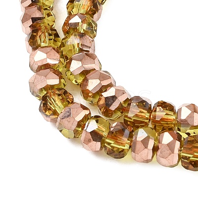 Electroplate Glass Beads Strands GLAA-Q105-03-06-1