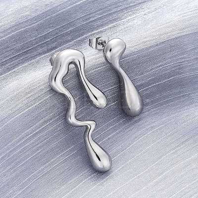 Non-Tarnish 304 Stainless Steel Stud Earrings for Women EJEW-S227-37P-1