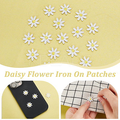 Flower Shape Cloth Embroidery Ornaments Accessories DIY-WH0568-60-1