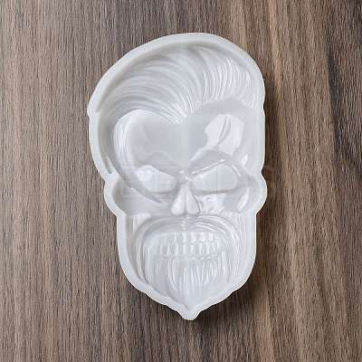 Angry Skull Display Decoration Statue Silicone Molds DIY-L071-08B-1