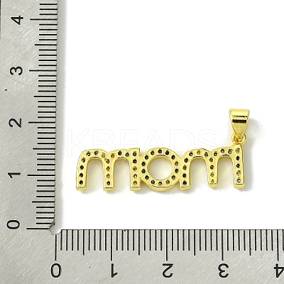 Mother's Day Real 18K Gold Plated Brass Micro Pave Cubic Zirconia Pendants KK-H472-06A-G01-1