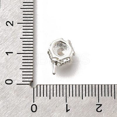 Brass Micro Pave Cubic Zirconia Peg Bails KK-K378-69S-1