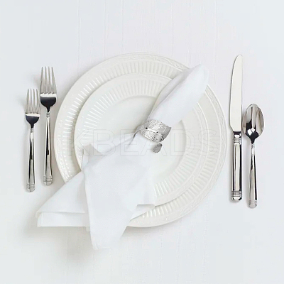 10Pcs 2 Style Aolly & Iron Napkin Rings AJEW-HY0001-16-1