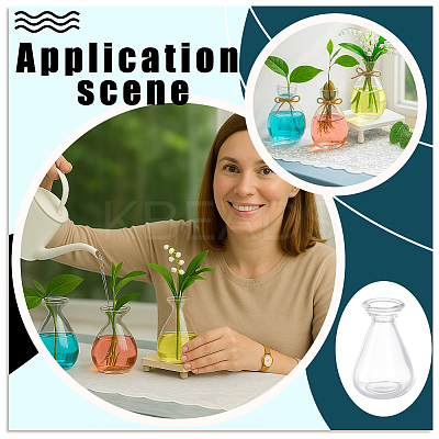 Empty Glass Diffuser Bottle for Aromatherapy LS-AJEW-WH0752-132-1