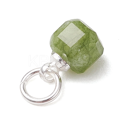 Natural Multicolor Tourmaline Faceted Cube Charms PALLOY-JF05111-01-1