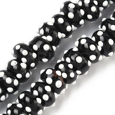 Spray Painted Opaque Glass Enamel Beads GLAA-G128-01-1
