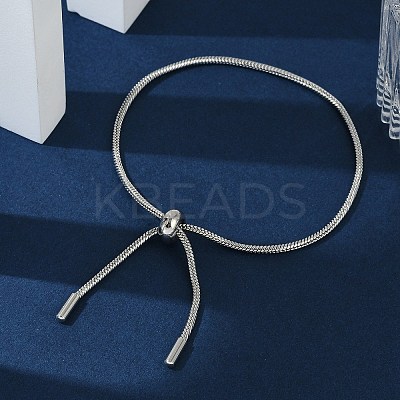 Tarnish Resistant Adjustable 304 Stainless Steel Slider Bracelet/Bolo Bracelets Making BJEW-F412-04P-1