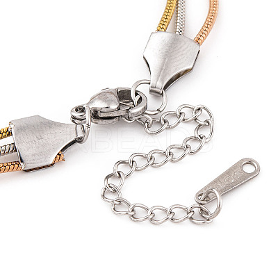 Stainless Steel Multi-strand Ball Bracelets LS-BJEW-L687-01M-1