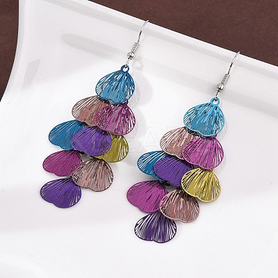 430 Stainless Steel Heart Dangle Earrings EJEW-A137-09P-02-1