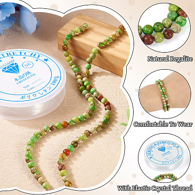 DIY Natural Regalite/Imperial Jasper/Sea Sediment Jasper Beads Bracelets  Making KIts DIY-TA0002-69D-1