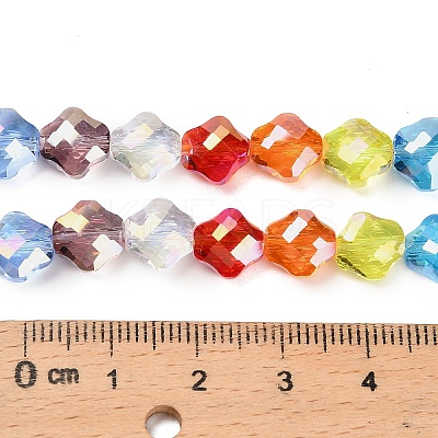 Electroplated Glass Beads Strands EGLA-P067-04A-02-1