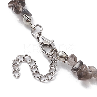 Natural Gemstone Beads Anklets AJEW-AN00583-08-1