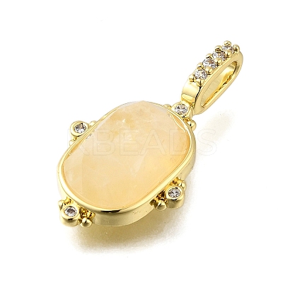 Brass Micro Pave Cubic Zirconia Pendants KK-S523-019G-B-1
