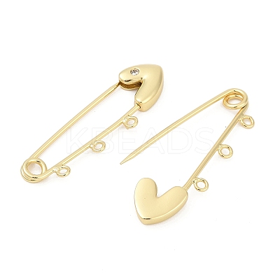 Brass Pave Cubic Zirconia Multi-Strand Links KK-U062-52G-1