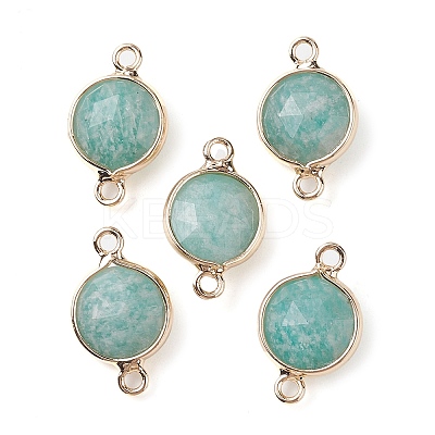 Natural Amazonite Connector Charms G-C102-09I-G-1