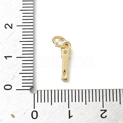 Brass Pave Clear Cubic Zirconia Charms KK-A273-01G-I-1
