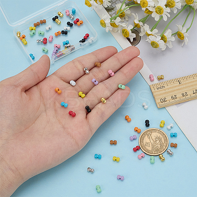 72Pcs 12 Colors 1-hole Alloy Horn Buttons DOLL-FG0001-05-1