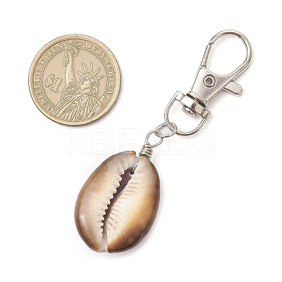 Natural Cowrie Shell Pendant Decorations HJEW-JM03170-01-1