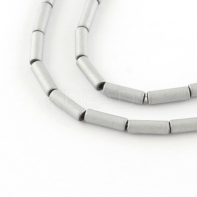 Tube Electroplate Non-magnetic Synthetic Hematite Bead Strands G-S203-22H-1