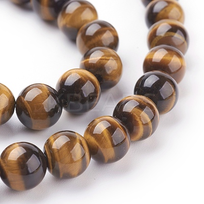 Natural Tiger Eye Beads Strands X-G-G099-10mm-4-1