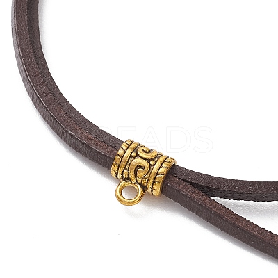 Cowhide Leather Cord Bracelet Making AJEW-JB01355-02-1