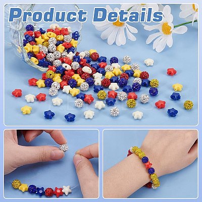 240Pcs 8 Styles Pave Disco Ball Beads FIND-PH0022-20-1