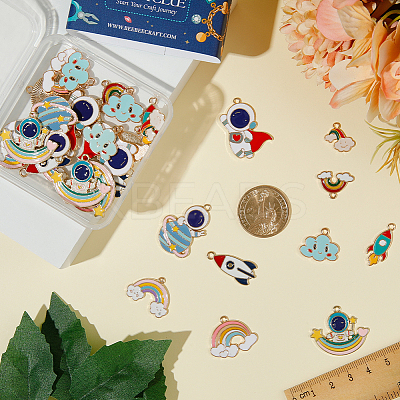 40pcs 10 style Alloy Enamel Pendants ENAM-SC0003-64-1