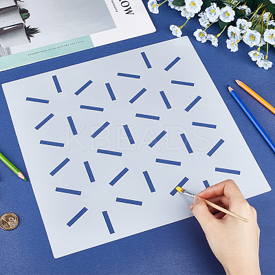 1 Sheet Mandala Theme PET Hollow Out Drawing Painting Stencils DIY-GF0009-77B-1