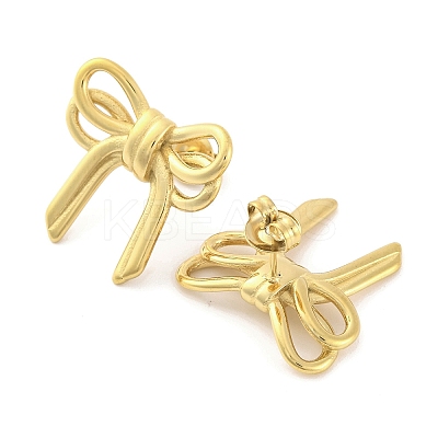 Ion Plating(IP) 304 Stainless Steel Stud Earrings for Women EJEW-N054-21G-1
