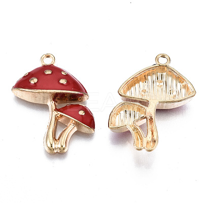 Autumn Theme Eco-Friendly Alloy Enamel Pendants ENAM-Q437-047-NR-1