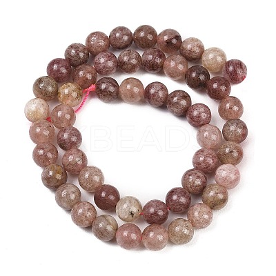Natural Strawberry Quartz Beads Strands G-H350-A01-8mm-1