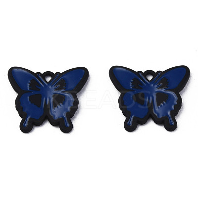 Spray Painted Alloy Enamel Pendants X-ENAM-N060-02-1