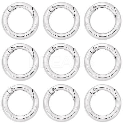 12Pcs Brass Spring Gate Rings KK-SC0008-03P-1