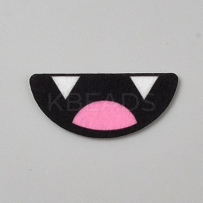 Felt Craft Doll Mouth DOLL-WH0007-18A-1