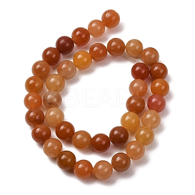 Natural Red Aventurine Beads Strands G-H067-A02-10MM-1