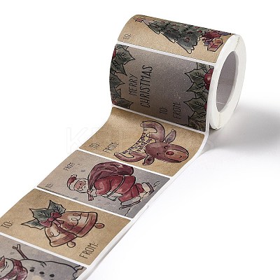 Christmas Themed Rectangle Roll Stickers LS-DIY-B045-06-1