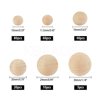Natural Wooden Round Ball WOOD-PH0001-28-1