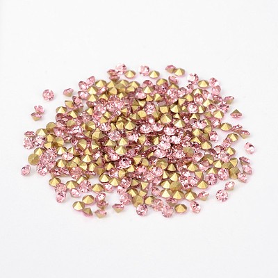 Back Plated Grade A Diamond Glass Pointed Rhinestone RGLA-SS16-022-1